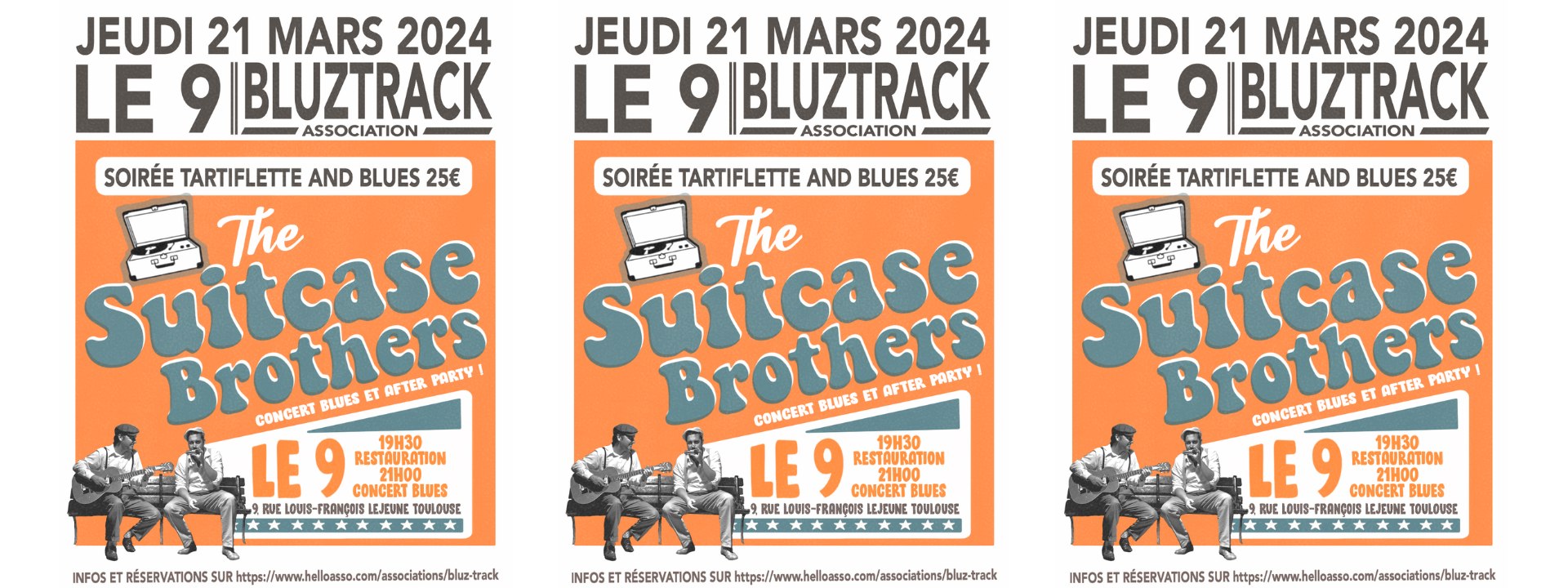 You are currently viewing Soirée Tartiflette and Blues avec les Suitcase Brothers (Barcelone)